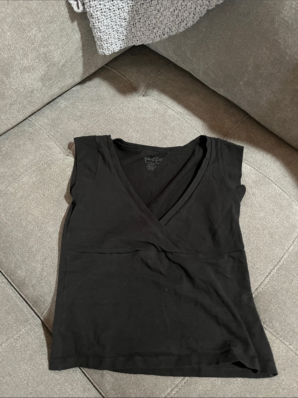 Brandy Melville Black Wrap-Style V-Neck Camisole